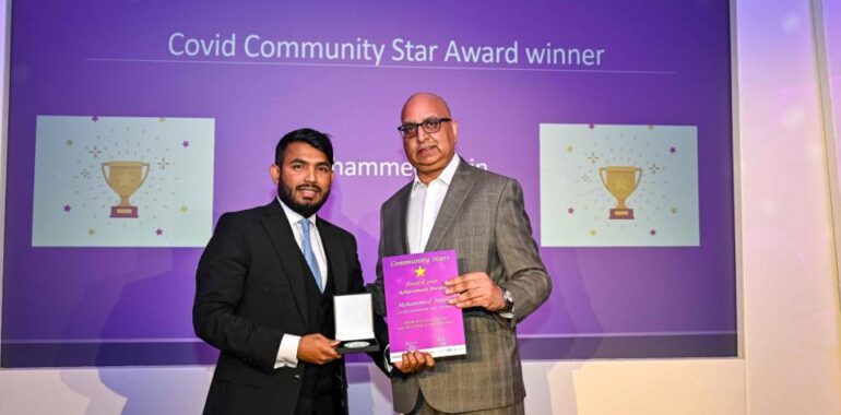 Mohammed Amin Honored with Community Star Award in Bradford for Making a Real Difference