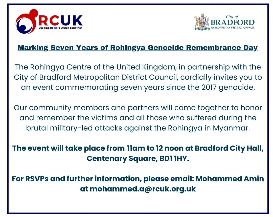 Rohingya Genocide Event 2024 - RCUK