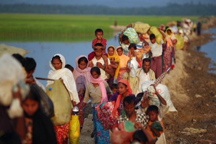 Rohingya fleeing from Arakan