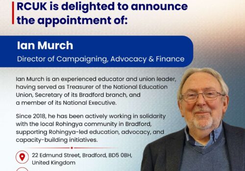 Rohingya Centre Announce the Appointment of Ian Murch
