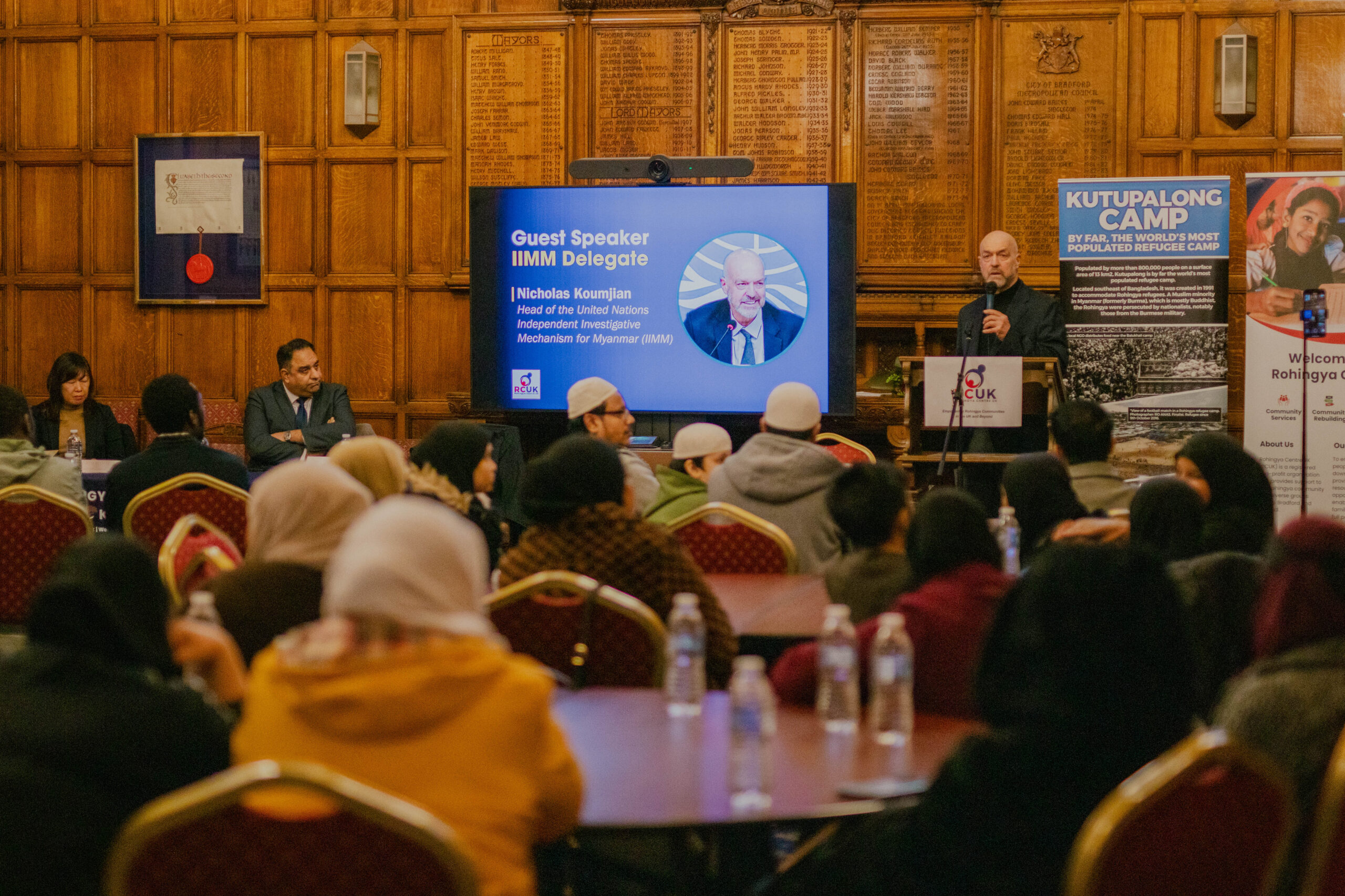 Nicholas Koumjian, Head of the Independent Investigative Mechanism for Myanmar, addresses the Rohingya community during the Justice & Accountability Dialogue